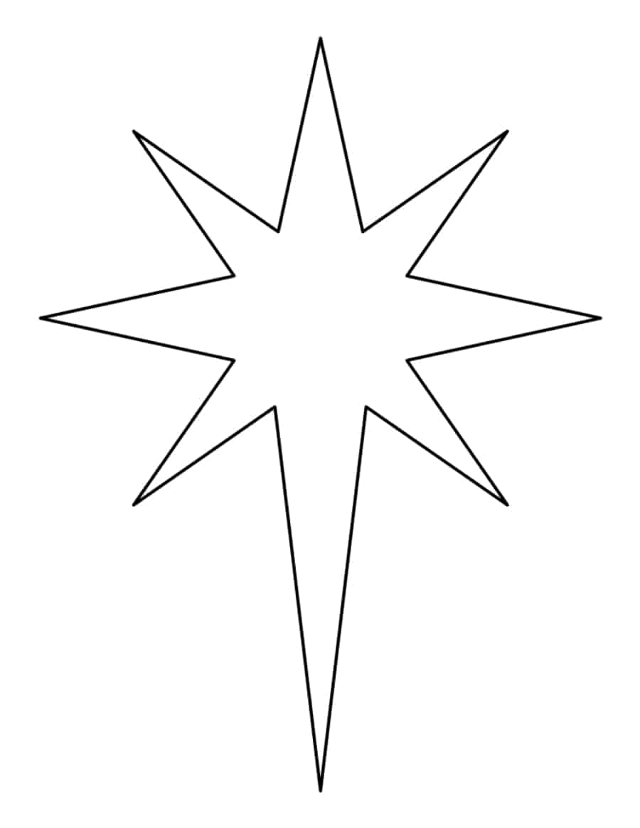 Bethlehem Star Tracing Shape Pdf Free Vectors